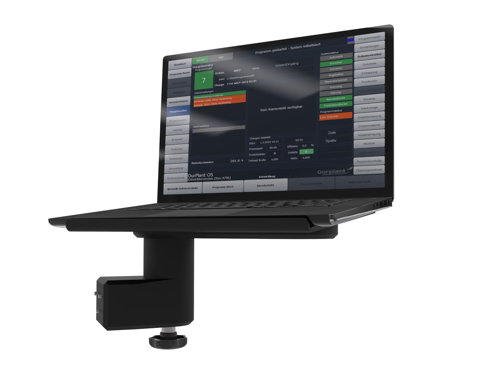 Smart Tools Laptop mit Halter Notebook incl. Sideboard - Image 1