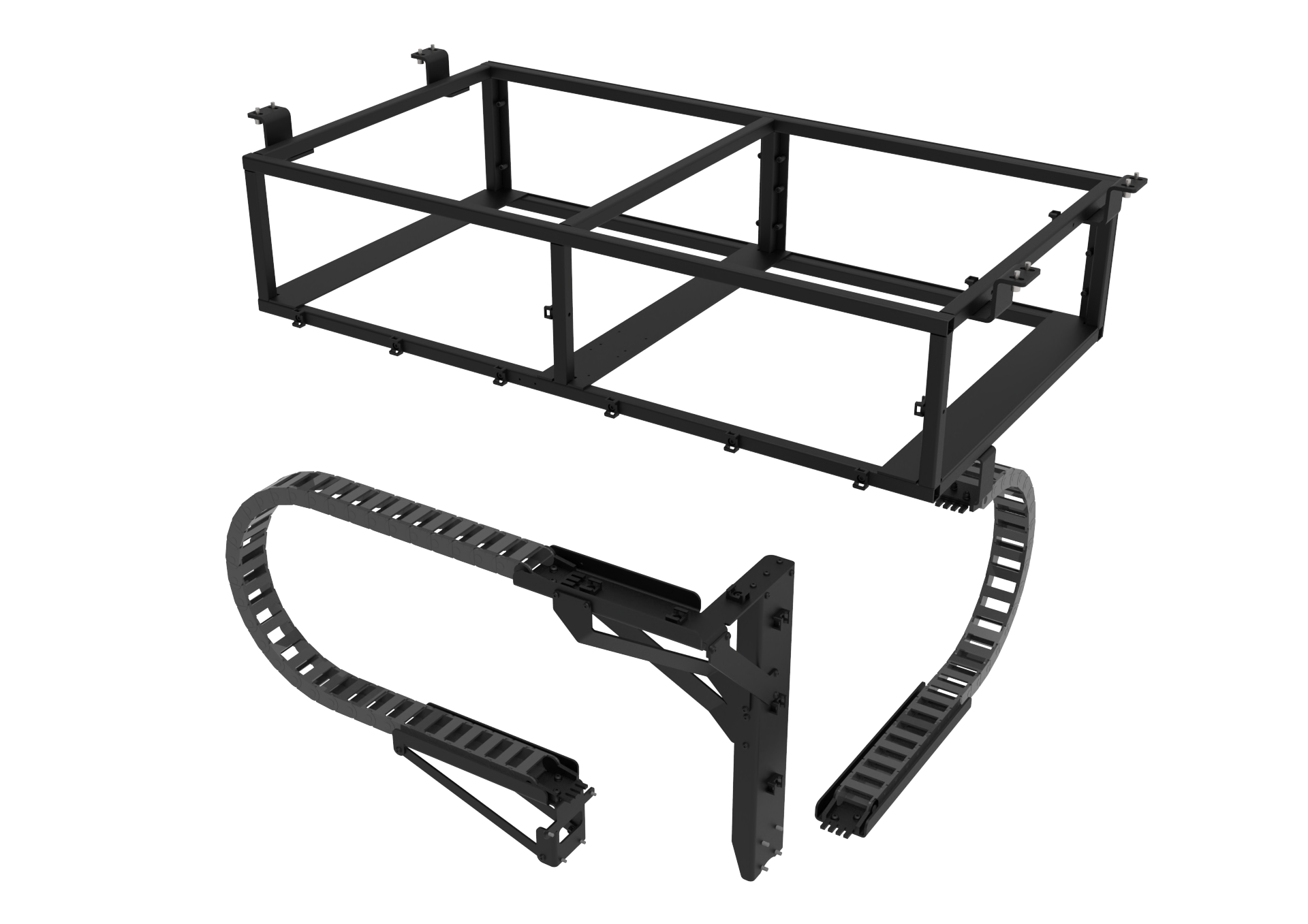 20-2124 XTEC Rack mit Energiekette V8 Machine extension <br> Rack 19" mit Energiekette XTec Pro – Bild 1